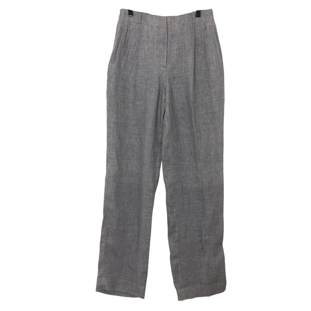 Double RL RRL Ralph Lauren Linen Dress Pants Women 27 Antique Blue Straight Leg